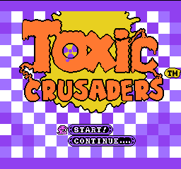 Toxic Crusaders Title Screen